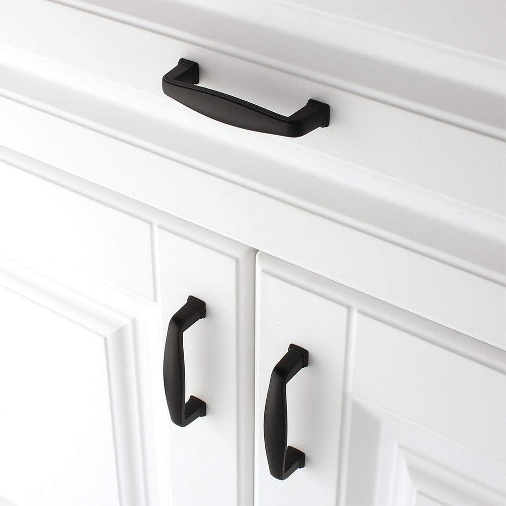 10 Pack 3 Inch Black Kitchen Cabinet Pulls Matte Black Cabinet Handles Black Cabinet Hardware for Kitchen Cabinets 1817 Drawer Dresser Cupboard Bedroom